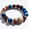 "Indigo & Earth" — Artisan Horn, Blue Kyanite & Heritage Lacquer Bracelet