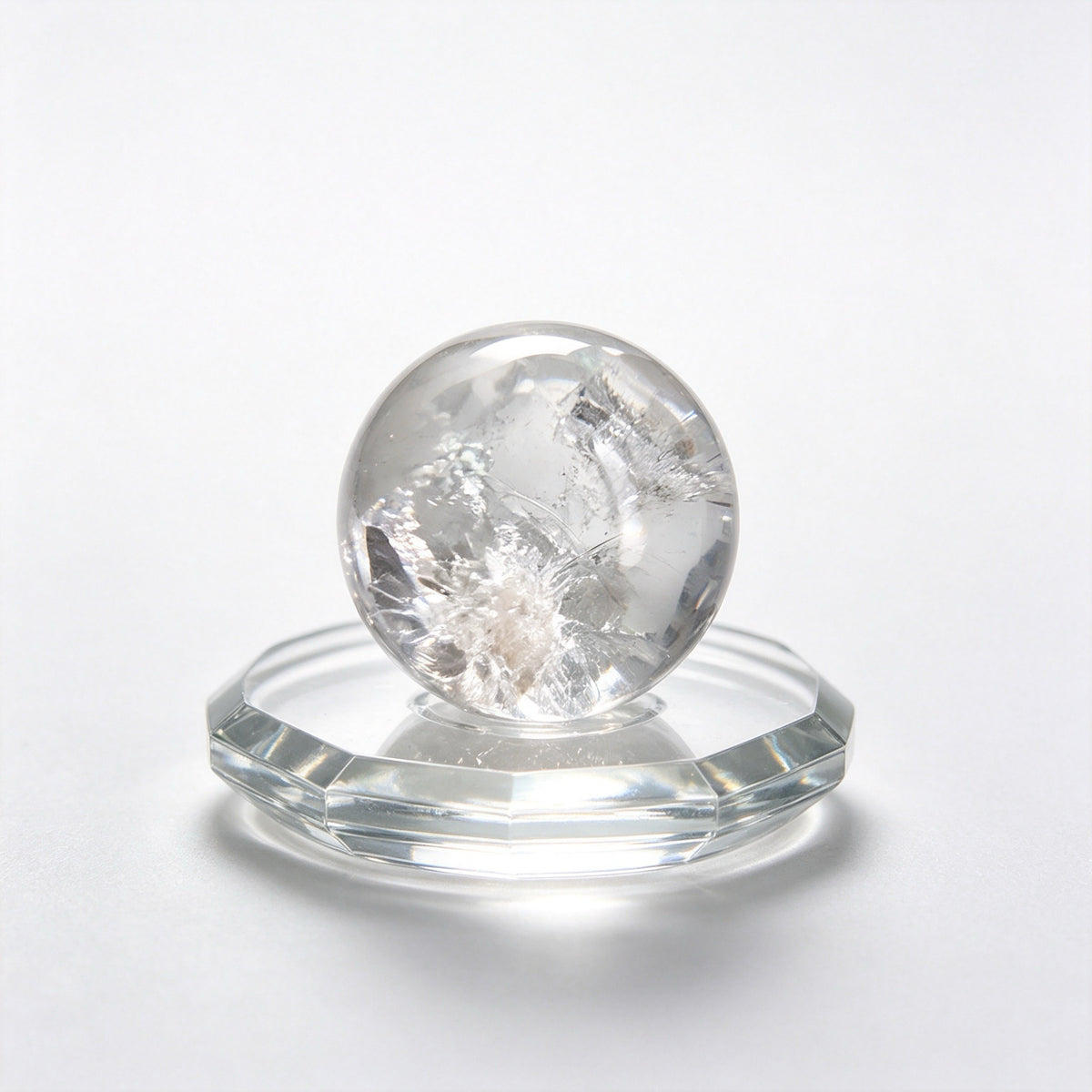 “White Rose” White Clay Skeletal Quartz Single Bead