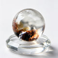 Yellow Phantom Quartz with Goethite “Jiaohua” Intergrowth, Single Bead