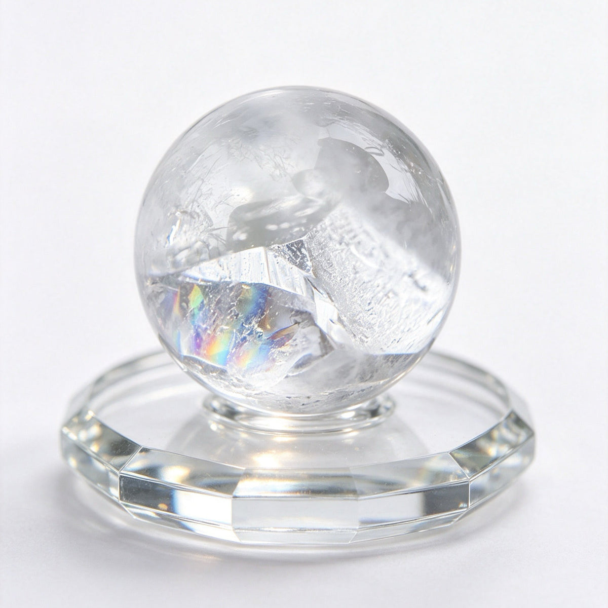 "Crystal-in-Crystal" Mountain Quartz Single Bead
