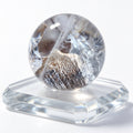 "Silver Sheen" Yellow Clay Skeletal Quartz Mountain Single Bead