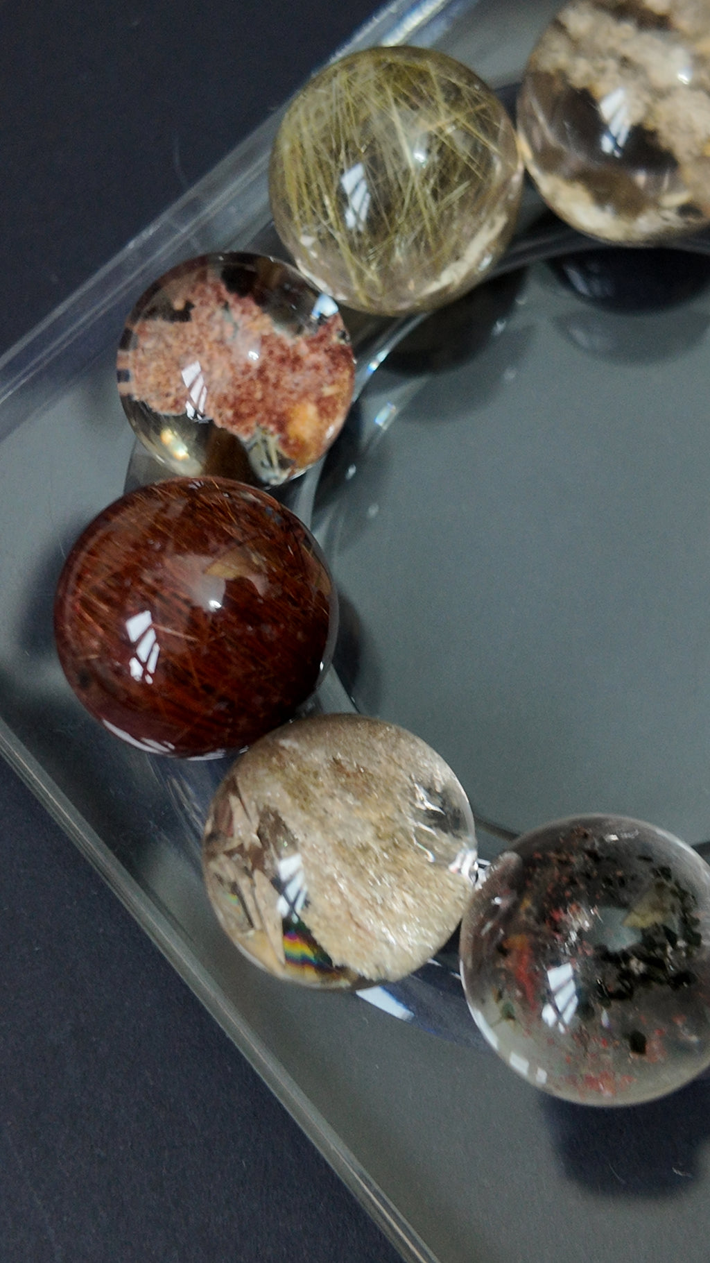 "Earth's Tapestry" — Curated Mixed Inclusion Quartz Bracelet
