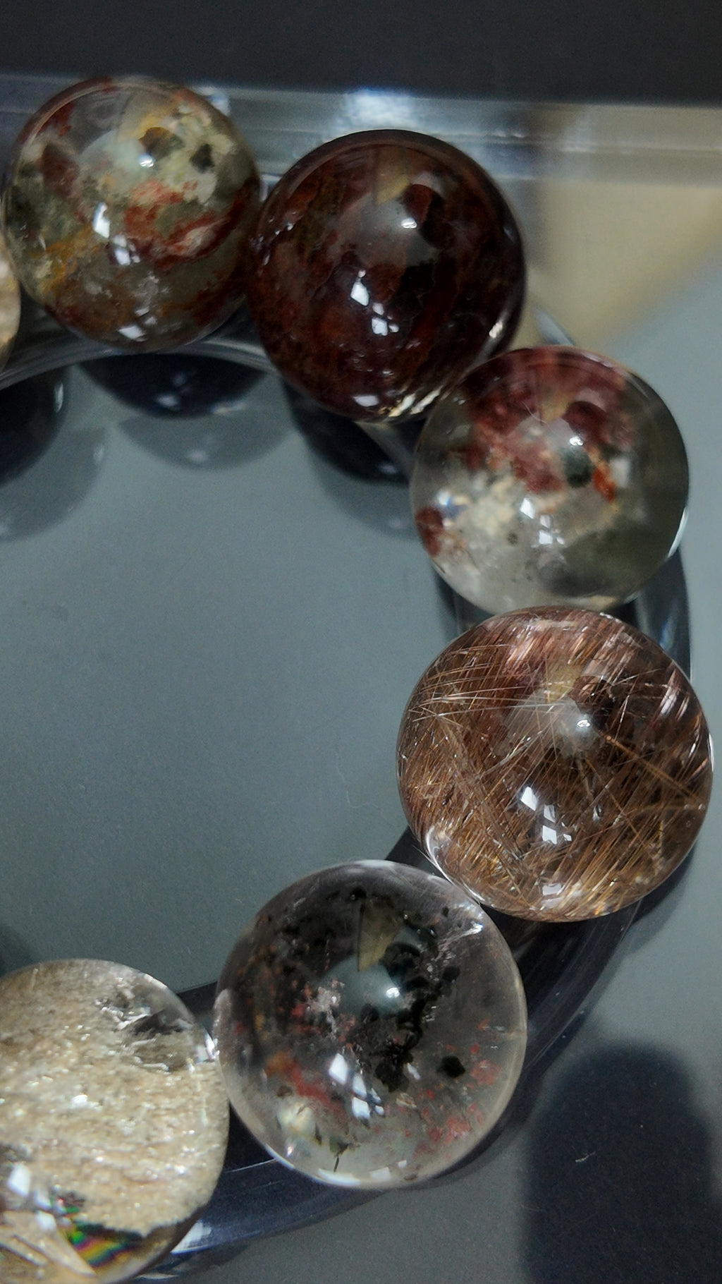 "Earth's Tapestry" — Curated Mixed Inclusion Quartz Bracelet