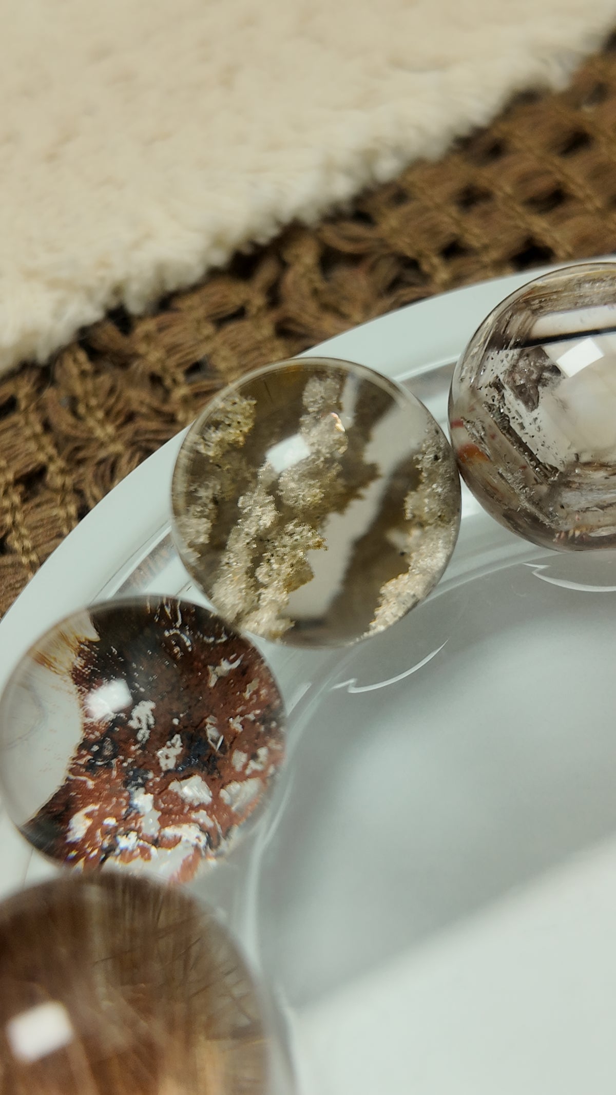 "Earth & Ember" — Curated Mixed Inclusion Quartz Bracelet