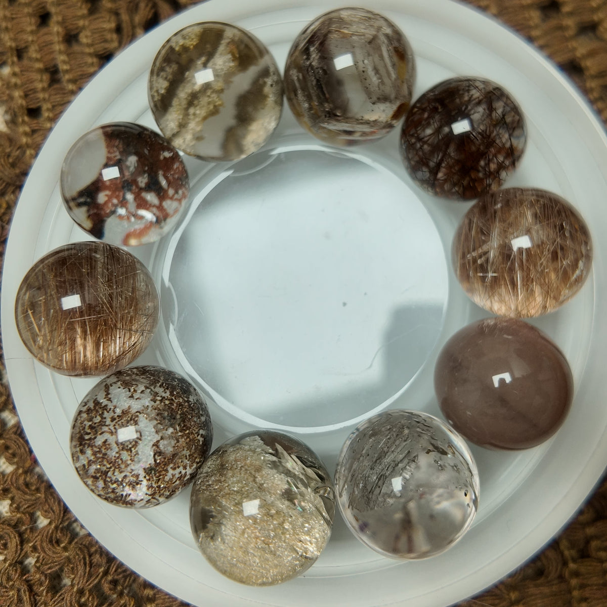 "Earth & Ember" — Curated Mixed Inclusion Quartz Bracelet